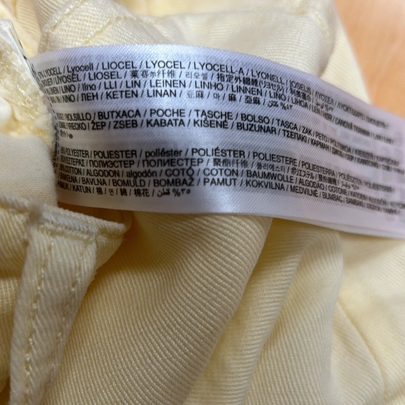 Mango pale yellow cotton like pants - Picture 5 of 5